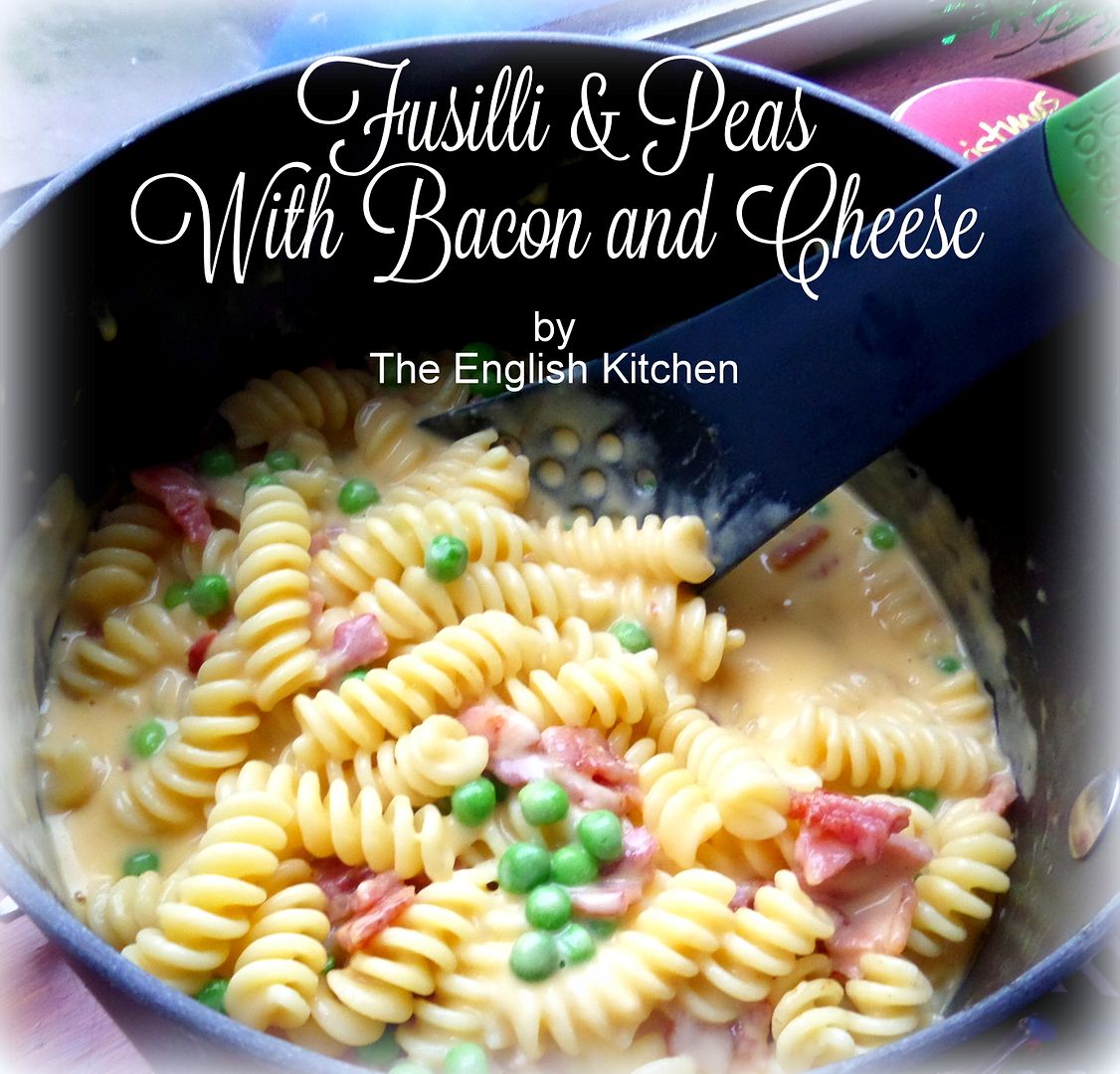 The English Kitchen Fusilli & Peas with Bacon and Cheese